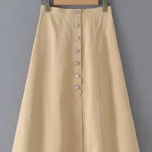 TB45-19152 Европейская и американская мода Высокая талия Кнопка половина юбка