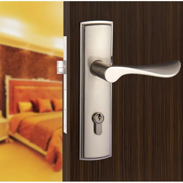 New Aluminum Material Interior Door Lock Living Room Bedroom New Aluminum Material Interior Door Lock Living Room Bedroom Bathroom Handle Free Shipping