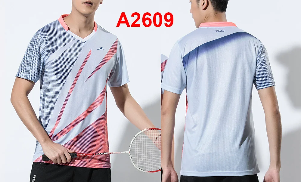 Новые Qucik рубашки для бадминтона для мужчин, спортивные мужские рубашки, теннисные рубашки, одежда для бадминтона, теннисные футболки, спортивные топы