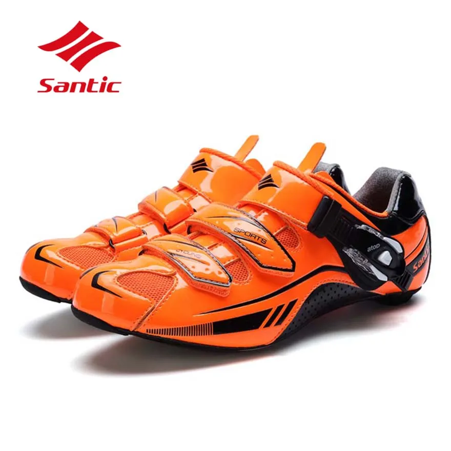 

Santic Cycling Shoes Men Road Ultralight Carbon Fiber Road Bike Shoes Athletic Self-Locking Bicycle Shoes Sapatilha Ciclismo