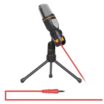 

Tabletop Desk Mic Condenser Microphone Sound Studio Recording Tripod with 3.5mm jack Cable for laptop PC