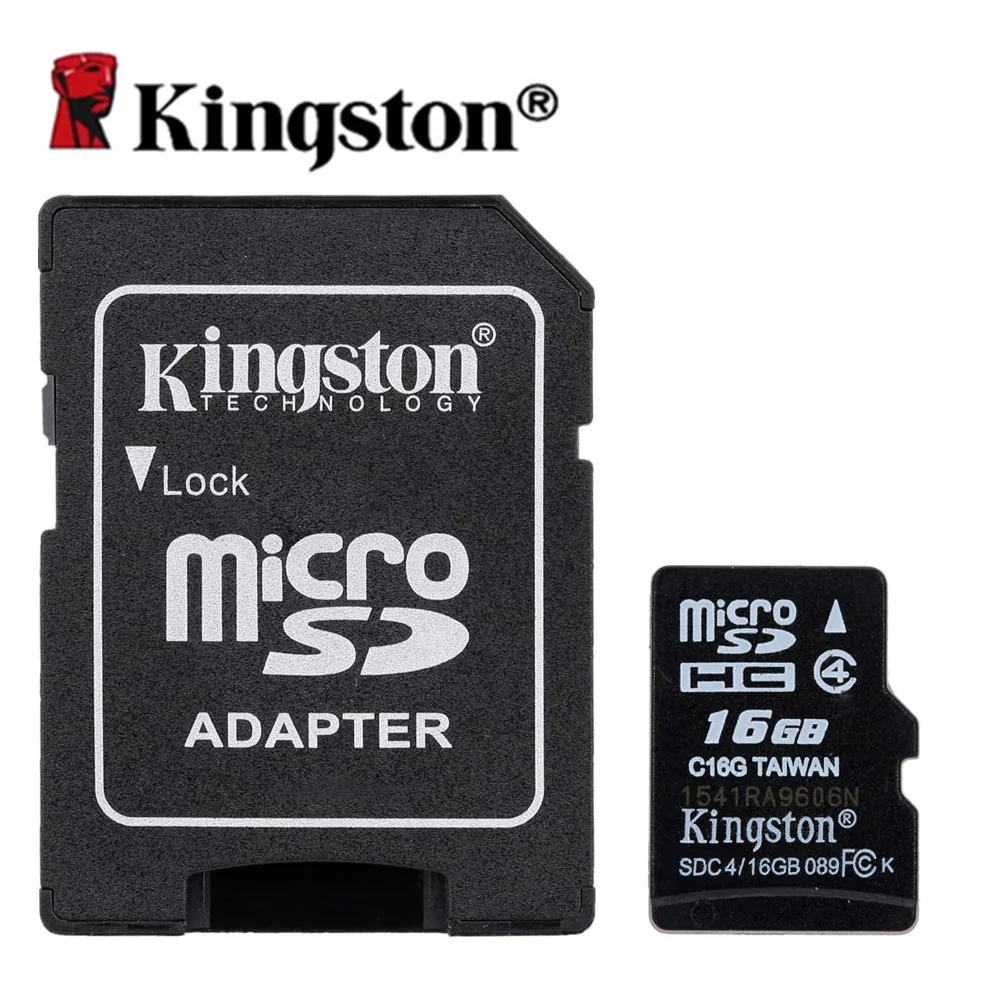  Original Kingston Memory Card Micro SD 16GB Class 4 Microsd TF Flash Card 16 GB Micro SD Card with Adapter for Digital Device 