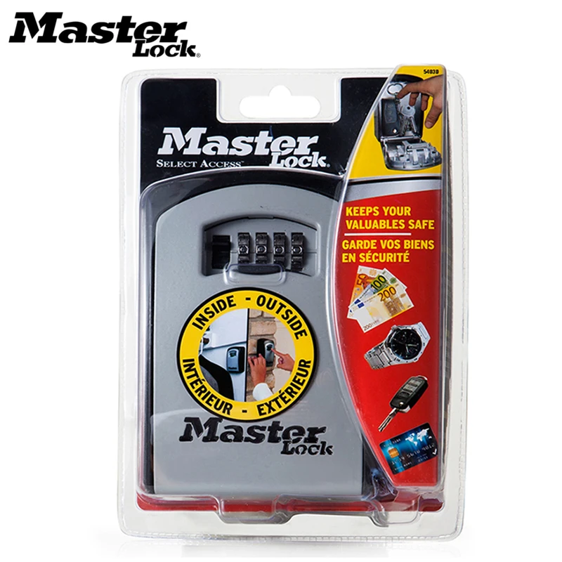 

Master Lock Key Lock Box 4 Digit Combination Password Lock Storage Wall Box Metal Alloy Factory Home Outdoor Car Key Safe Boxes