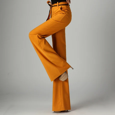 2016 Women Flare Pants Wide Leg Long Trousers Office Lady OL Slim Flared Pants Business Women