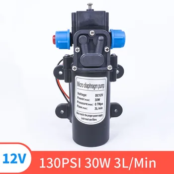 

DC 12V 130PIS 30W 3L / Min High Quality Small Safety High Pressure Miniature Diaphragm Self-priming Pump For Liquid Filling