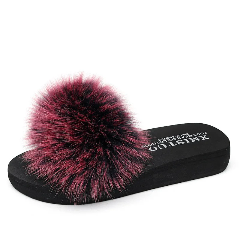 girl furry slippers