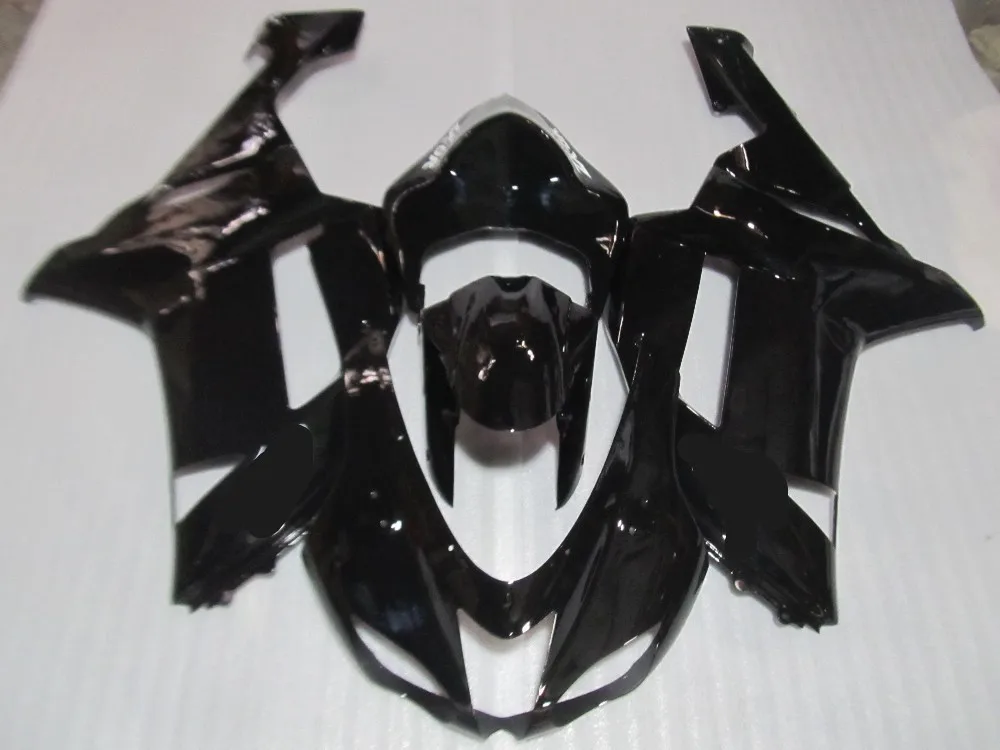 

ABS Fairing Kit for KAWASAKI Ninja ZX6R 636 07 08 ZX 6R 2007 2008 zx6r TOP gloss black Motorcycle Fairings set+7gifts KT03