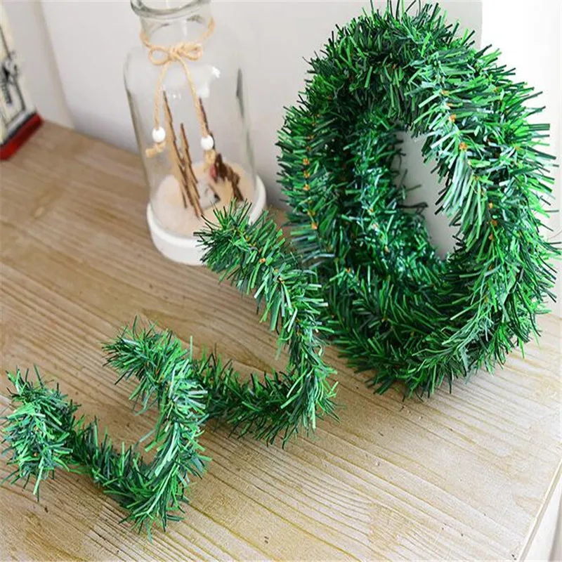 

5.5Meters Green PVC DIY Vine Artificial Plants Leaves Christmas Xmas Tree Decor Home Creative Decoration