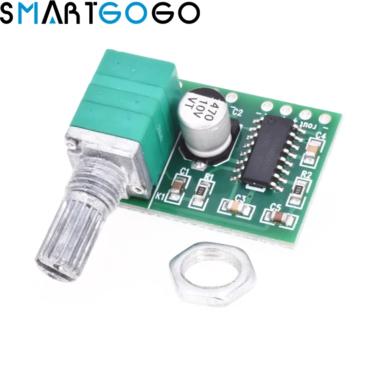 

Mini PAM8403 DC 5V 2 Channel USB Digital Audio Amplifier Board Module 2 * 3W Volume Control with Potentionmeter