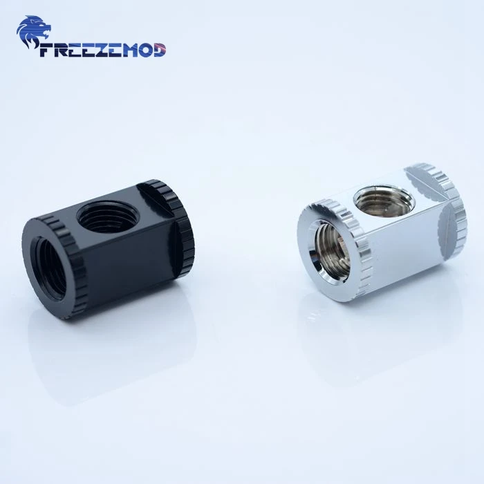 FREEZEMOD G1/4 ''Многоканальная система 3-сторонний выход прямой соединитель с внутренней резьбой прямоугольный адаптер компьютер pc воды охладитель. BDT-3T