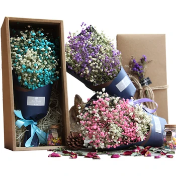

Eternal Flower Gypsophila Bouquet Natural Dried Flower Baby's Breath Home Shop Decor Dried Flower Decorative Flowers