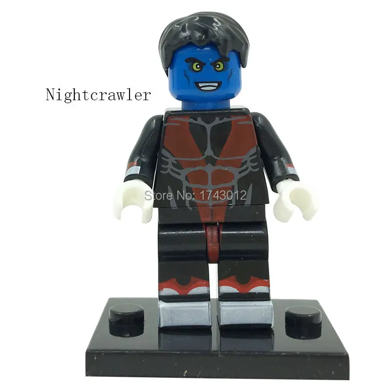 

20pcs/lot Nightcrawler PG091 Super Hero X-men Mini Blocks PG8019 Xmen Building Blocks Education Learning Toys