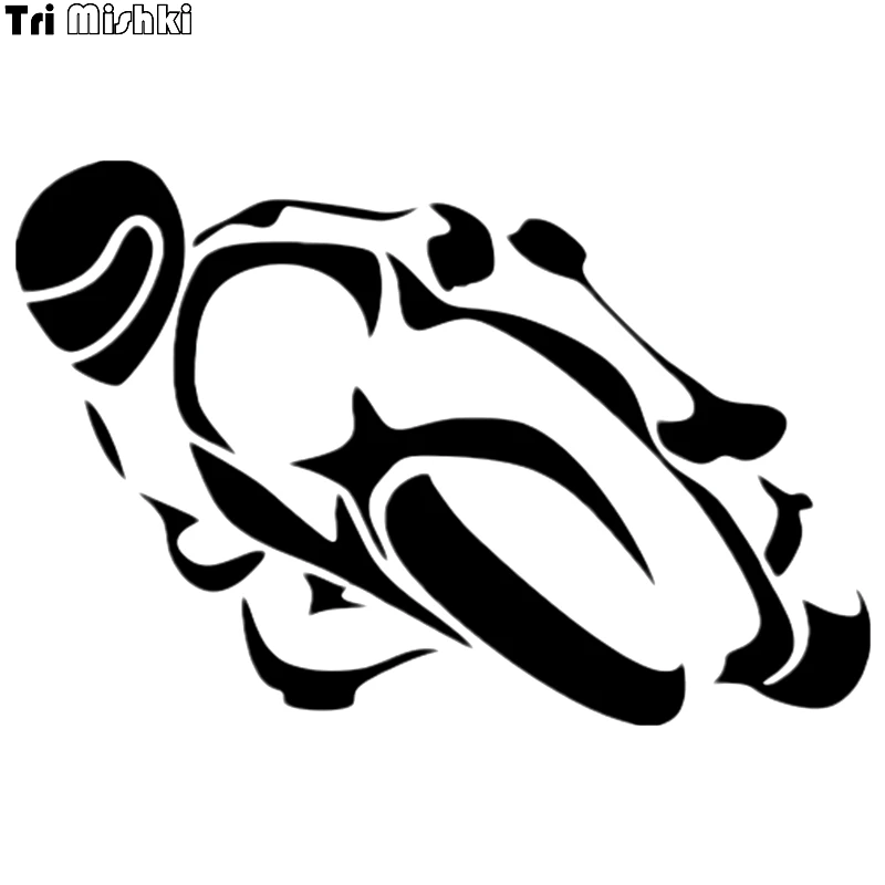 

Tri Mishki HZX441 13.2*20cm Ride a motorbike sideways across the bend car sticker Motorcycle Vinyl Decals Car sticker Accessorie