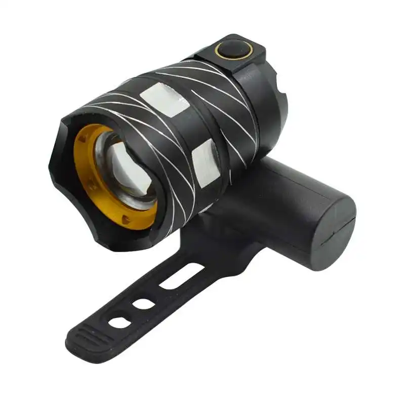 Discount 15000LM T6 LED USB Line Rear Light Adjustable Bicycle Light 3000mAh Rechargeable Battery Front Bike Headlight Lamp 1