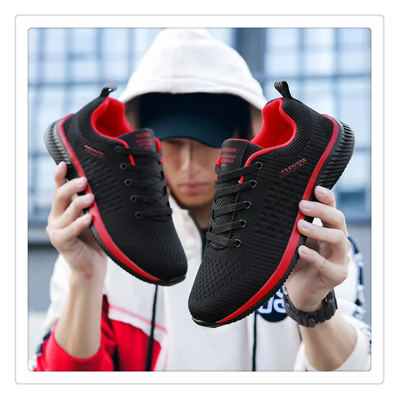 Mexemina New Mesh Men Casual Shoes Lac-up Men Shoes Lightweight Comfortable Breathable Walking Sneakers