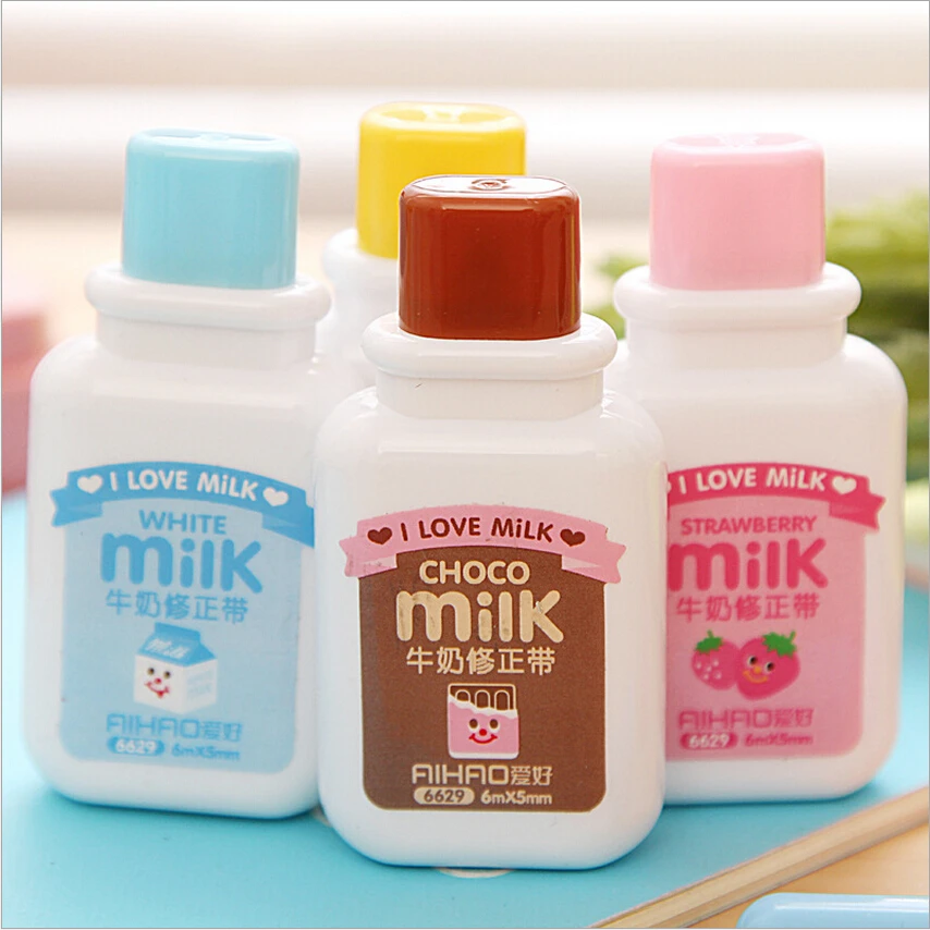

Milk drink correction tape Kawaii stationery Office material School supply corrective escolar cinta papeleria