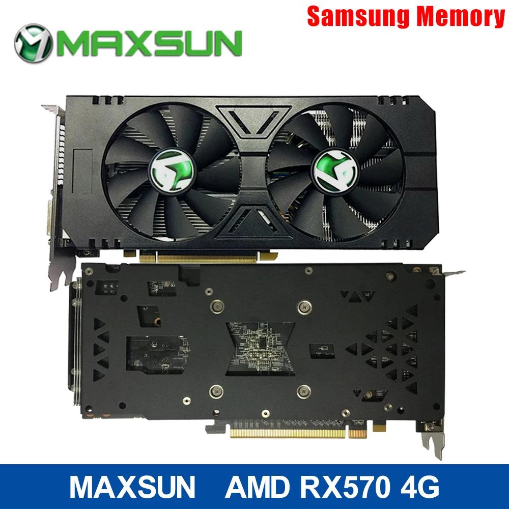GPU карты MAXSUN RX 570 4G видеокарты 7000 мГц GDDR5 256 бит HDMI + DVI DP * 3 PCI X16 express3 2048 единиц 14nm 150 Вт