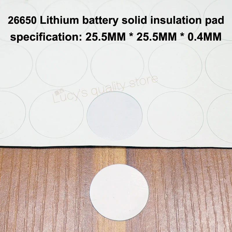 

100pcs/lot 26650 Lithium Battery Solid Negative Insulation Gasket Surface Mat Meson Single Accessories
