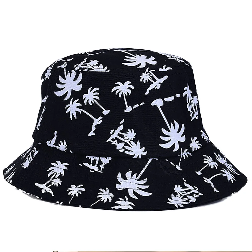 Женская шляпа, летняя Панама, унисекс, граффити, плоская шляпа с рисунком кокосовой пальмы, уличная шляпа от солнца,, Прямая поставка f26