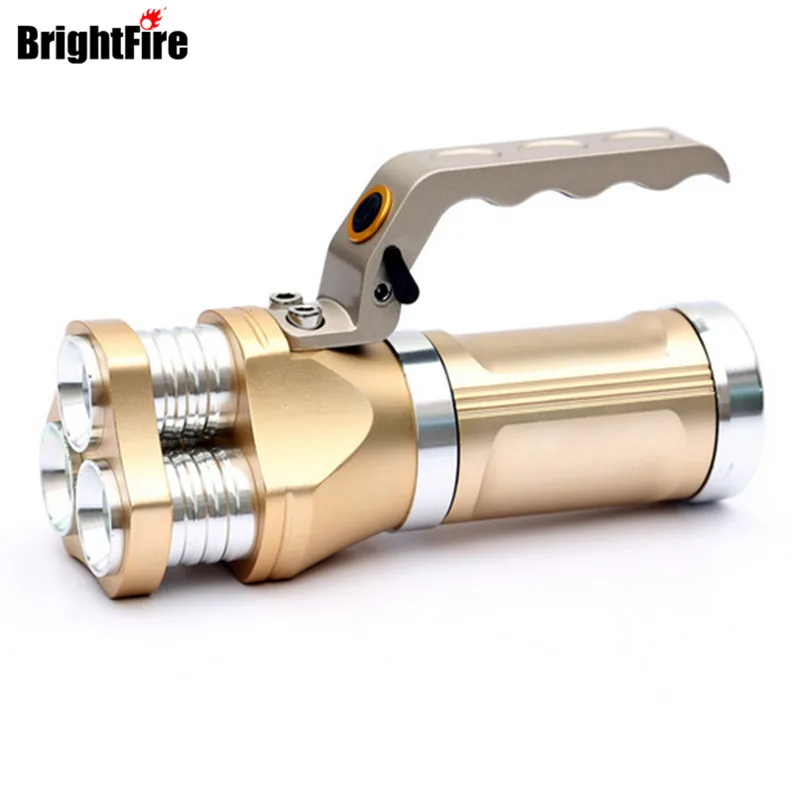 

Profession 3 XML-T6 Light Sources Rechargeable Spotlight Waterproof Flashlight Searchlight 5 Modes Torch Light for Camping