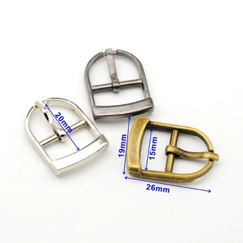 

DIY 30pcs/lot small metal 15mm shoe buckle pin buckle high polished silver/black/bronze belt bag buckle free shipping BK-004