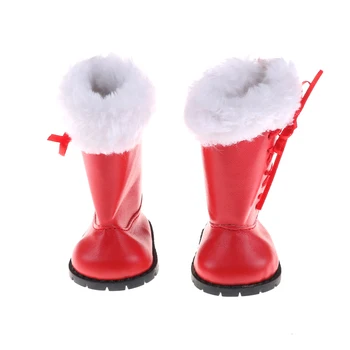 

1Pair Cute Red Boots For Fashion 18 Inch Baby Doll Accessories Fashion Shoes New Arrival