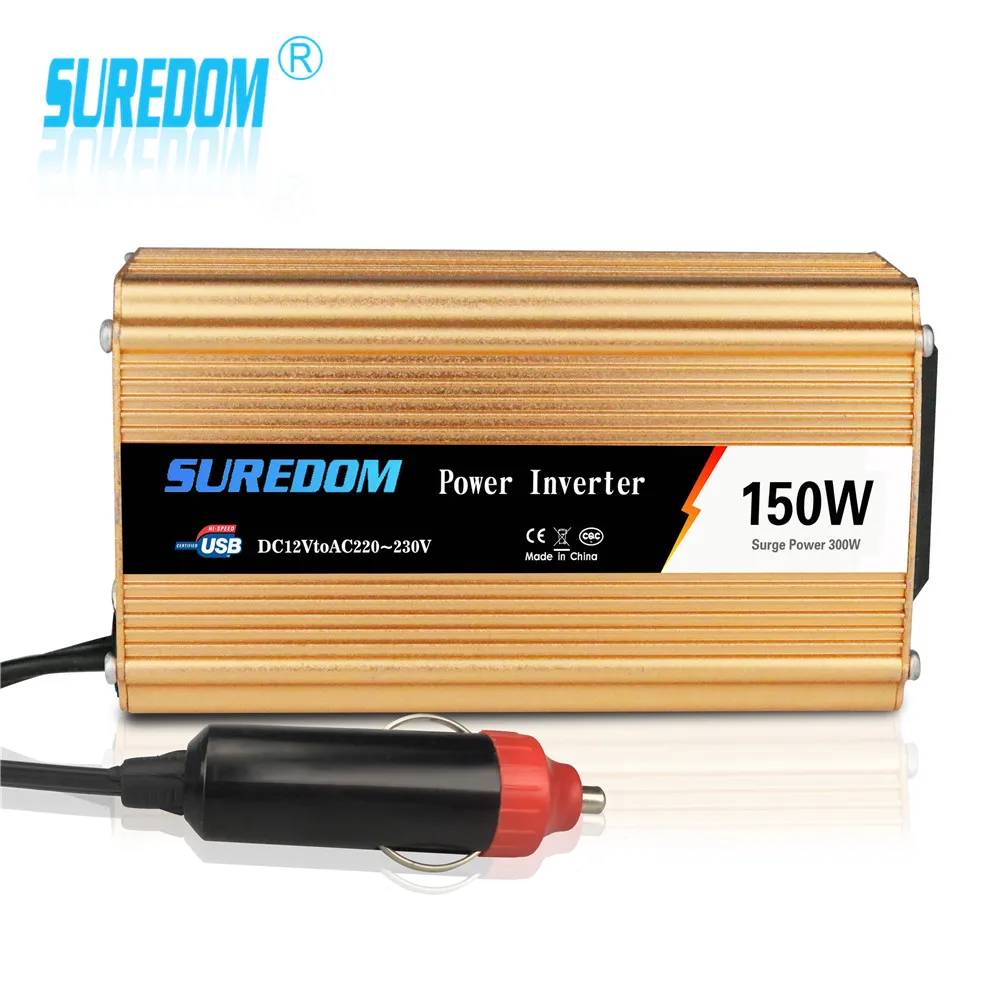 

Car Power Inverter Peak Power 300W Max Continuous Power 150W 12V to 220V with USB port