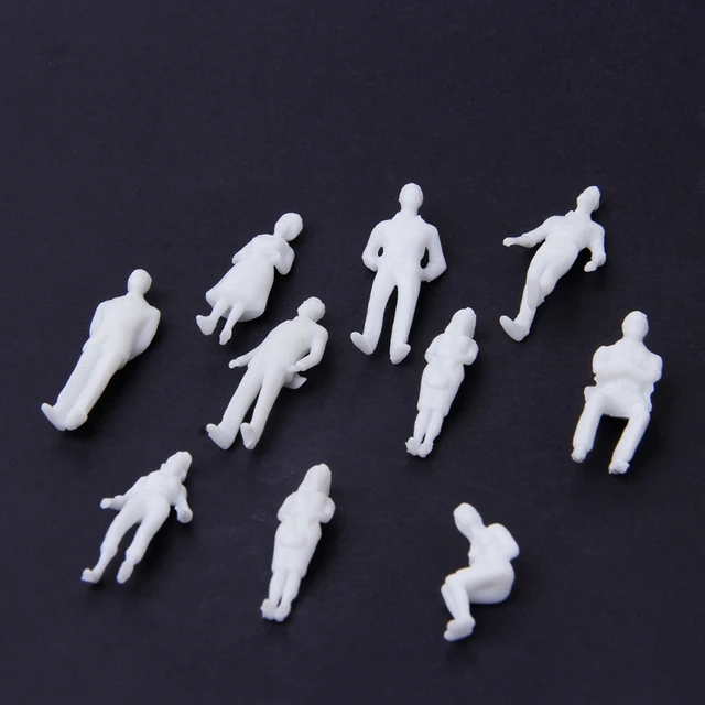 Top Quality 10Pcs 150 Scale Model Miniature White Figures Human Model