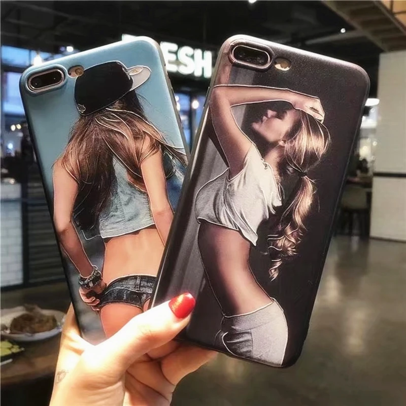 

Fashion Sexy Girl 3D Painting Phone Case For iPhone 6 Case Matte TPU Soft Silicon Cover Capa Fundas For iPhone 6s 7Plus 5s Coque