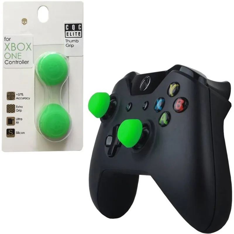 Skull& Co. Thumb Grip джойстик Крышка CQC Elite Thumb grips крышка Силиконовая Защитная крышка для Xbox One Аксессуары для игрового контроллера - Цвет: green