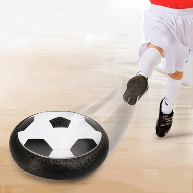 New 1Pcs Funny LED Light Flashing Arrival Air Power Soccer Ball Disc Indoor Football Toy Multi-surface Hovering And Gliding Toy