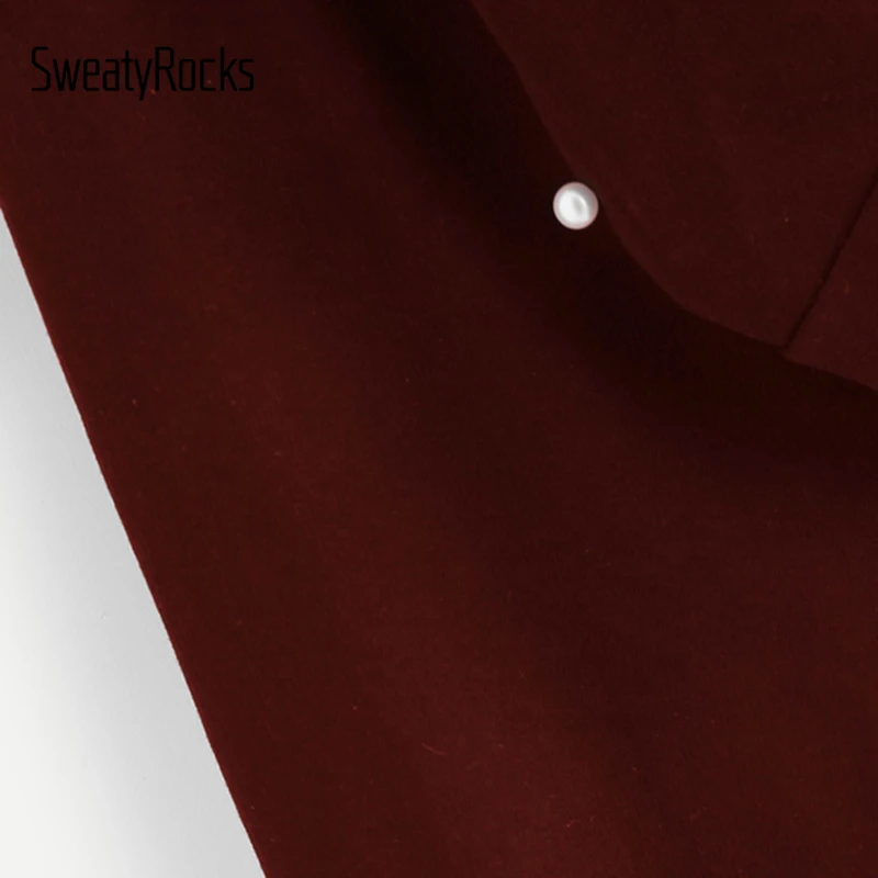 SweatyRocks عنابي تويست التفاصيل مطرز الديكور البلوز طويلة الأكمام المحاصيل البلوفرات قمم 2018 الخريف النساء بلوزات SweatyRocks عنابي تويست التفاصيل مطرز الديكور البلوز طويلة الأكمام المحاصيل البلوفرات قمم 2018 الخريف النساء بلوزات