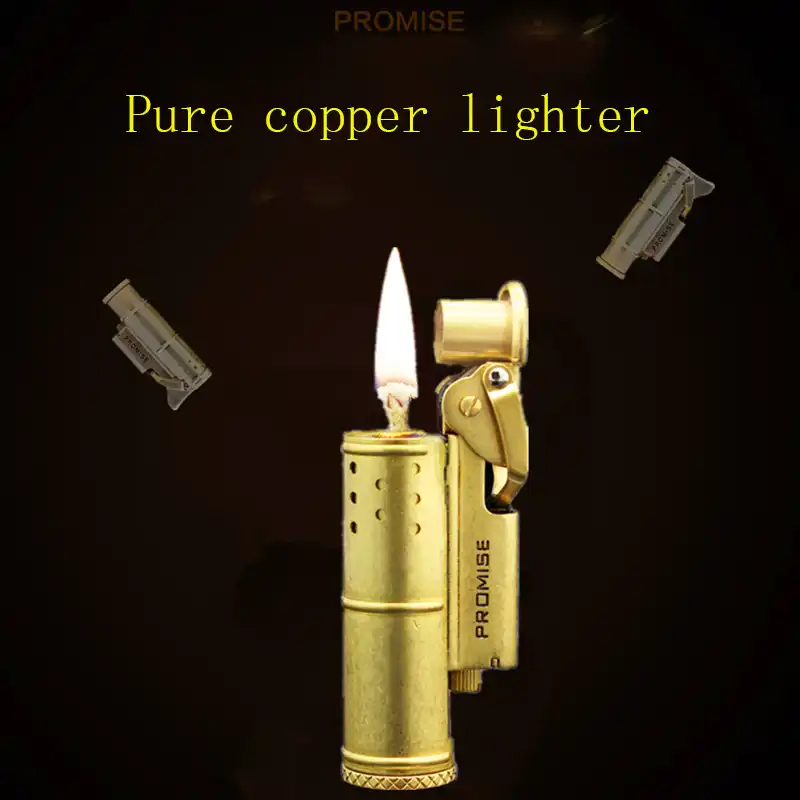 Metal Vintage Kerosene Torch Lighter Copper Windproof Smoking Metal Vintage Kerosene Torch Lighter