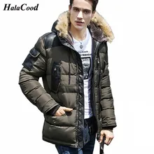 Горячая Распродажа, новая модная зимняя куртка с капюшоном, Мужская Толстая теплая парка с меховым воротником, Мужское пальто, верхняя одежда, куртки на молнии, Мужская парка, пальто