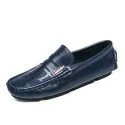 GOXPACER/весенняя обувь для мужчин с украшением в виде букв, повседневная обувь, новая обувь из натуральной кожи на плоской подошве, модная
