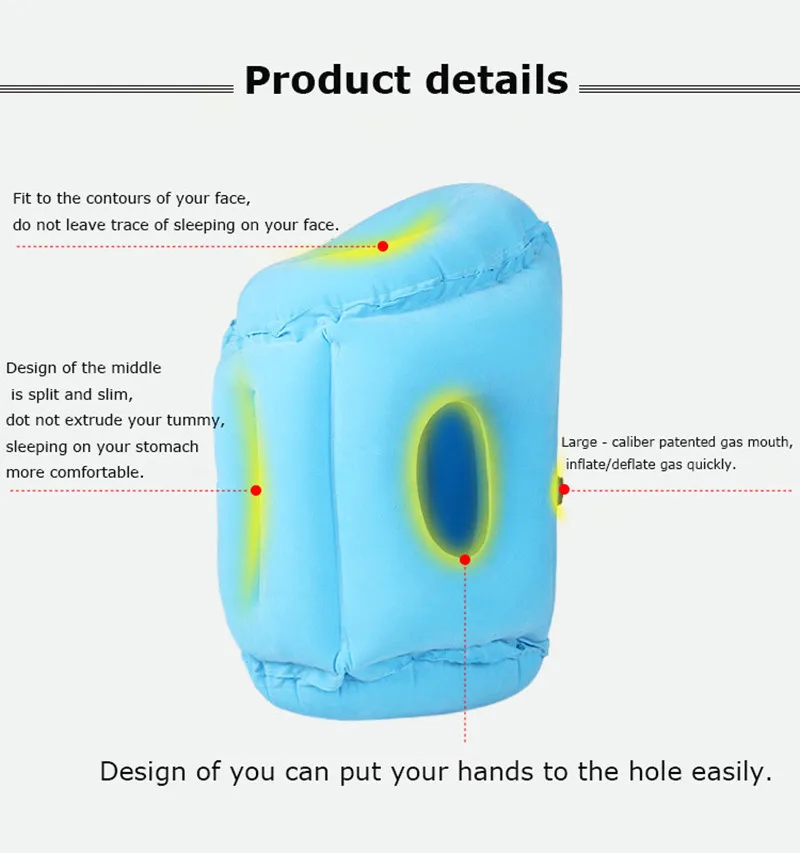 Новая надувная подушка инновационная воздушная подушка для путешествий шеи Подушка для поддержки головы подбородка подушка для полетов автомобиля самолета Детские подушки для сна
