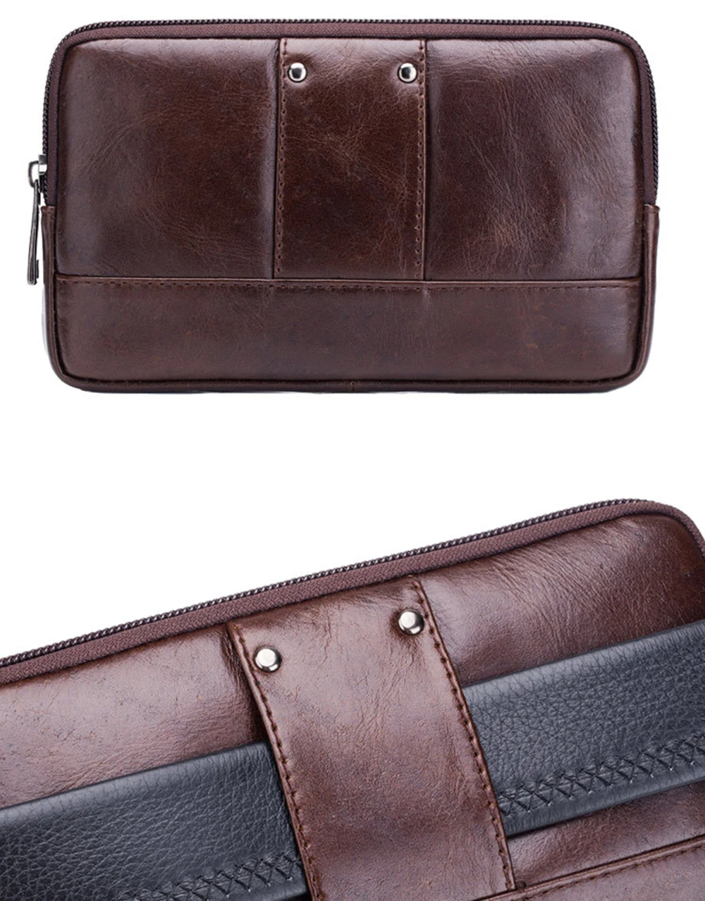 Genuine Leather Fanny Waist Bag Men Belt Bum Leg Hip Packs for Men Mini Multi Phone Box Wallet and Purse Outdoor Coin Card Pouch