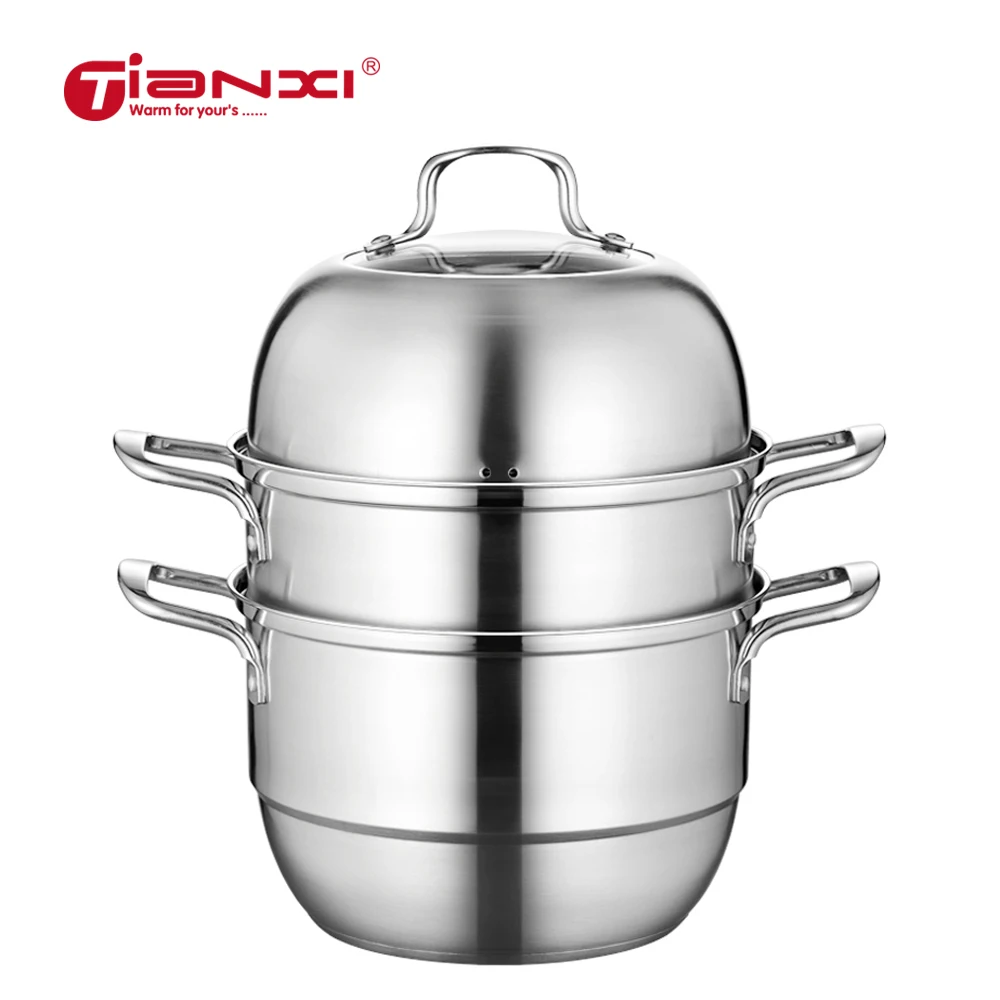 32 CM Double Boilers Soup Pot Stainless Steel Steamer Kitchen Pot large