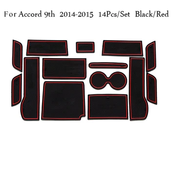 

Gate Slot Pad Mat For Honda Accord 9th 2014 2015 Car Door Groove Non-Slip Cup Mats Interior Door Pad Auto Accessories