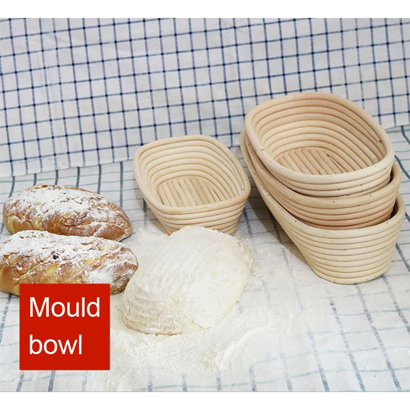 

1pcs Natural Rattan Proofing Basket Bread Fermentation Storage Container Drop Shipping