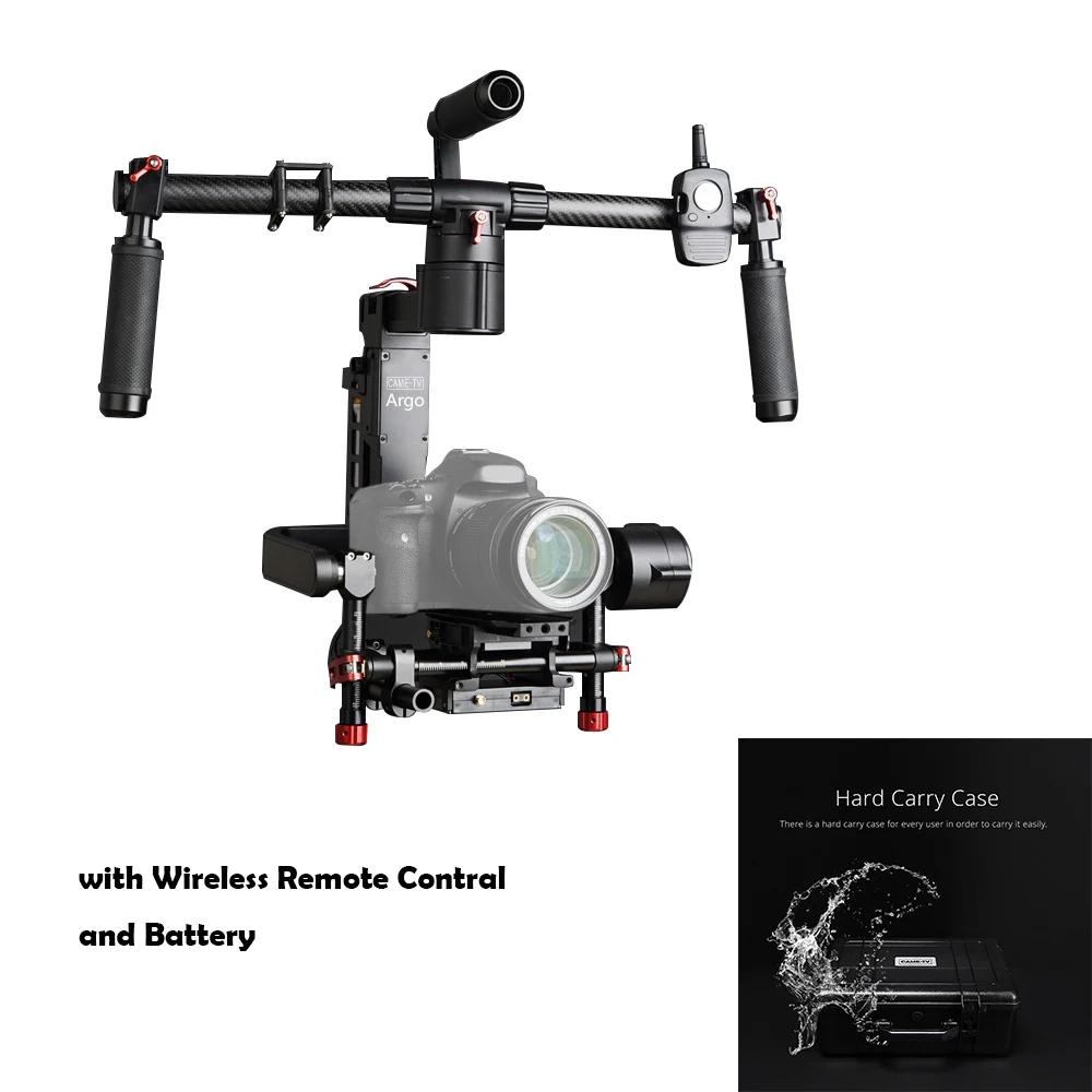 

CAME-TV CAME-ARGO Cane ARGO 3 Axis Gimbal Portable Stabilize for Camera 32-bit Boards with Encoders + Wireless Remote+Hard Case