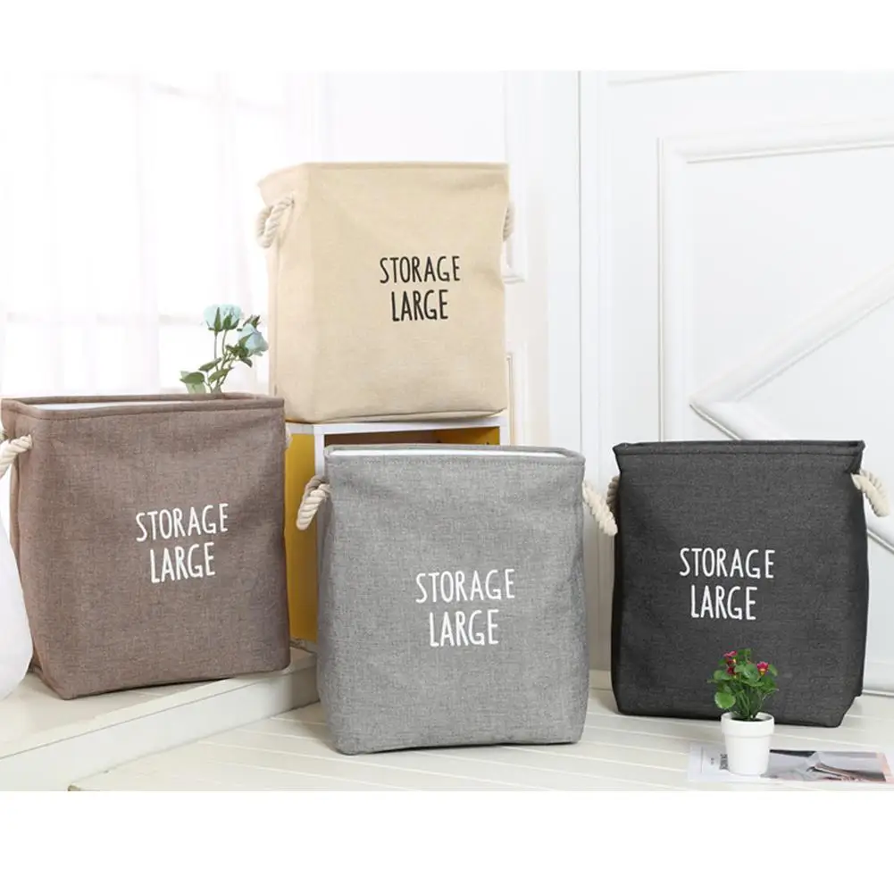 

HobbyLane 35*25*40cm Home Storage Basket Double Layers Thickened Foldable EVA Sundries Disposal Container
