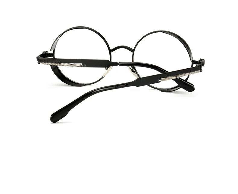 men vintage round steampunk sunglasses clear lens 1889 details (3)