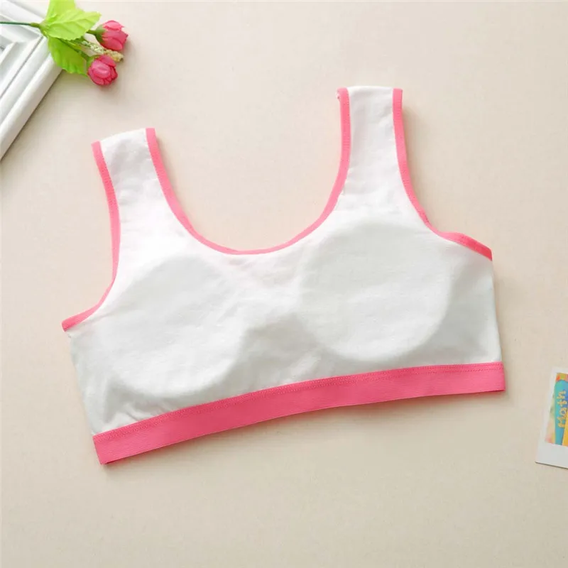 Underwear girl cotton clothes new Lovely Girls Printing Underwear Bra Vest Children Underclothes Sport Undies (24)