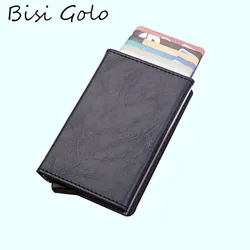 BISI GORO Smart Wallet Vintage PU Leather Coin Purses Magnetic Closing Card Holder Casual Money Bag RFID Blocking Card Wallet BISI GORO Smart Wallet Vintage PU Leather Coin Purses Magnetic Closing Card Holder Casual Money Bag RFID Blocking Card Wallet