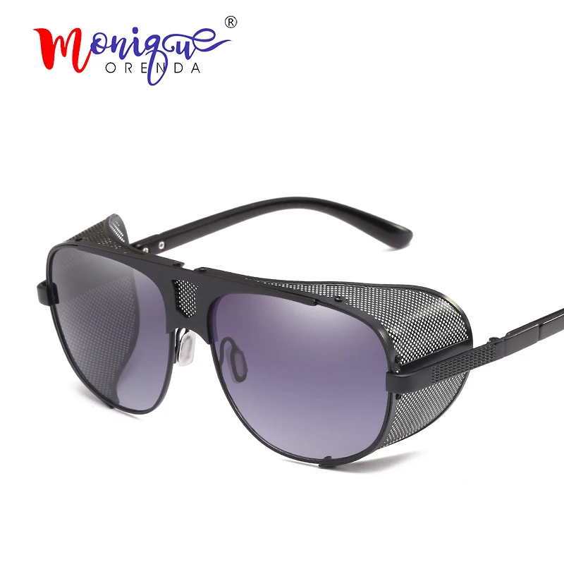 

Fashion punk trend sunglasses men thick edge sun glasses windproof glasses vintage retro men's sunglasses driving oculos UV400