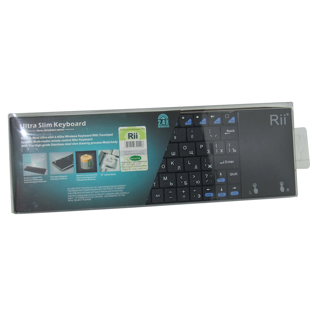 Русская клавиатура Rii mini i12 беспроводная с тачпадом мышь мини ПК Teclado для планшета