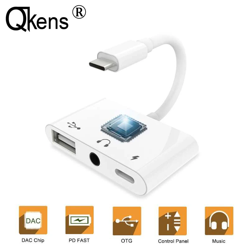 USB 2 0 OTG Audio Charging Adapter Type C to 3 5mm Headphone Headset For USB Disk Mouse Keyboard For iPAD Pro Samsung S8 S9 S10