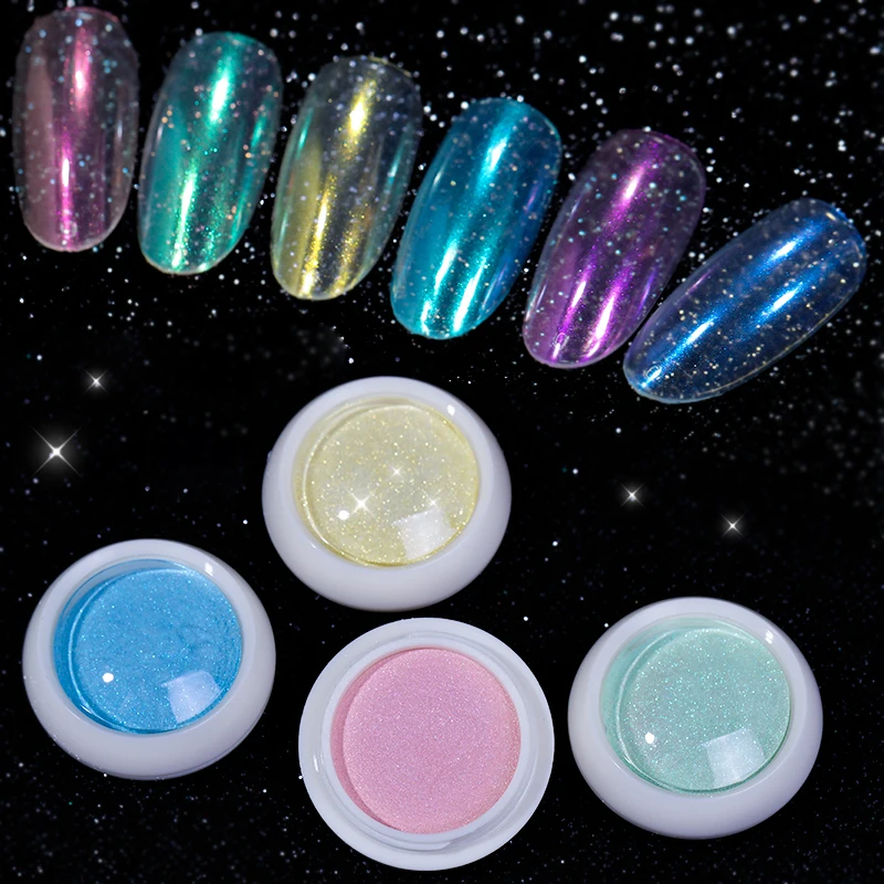 

BornQueen Transparent Nude Nail Powder Magic Fairy Nail Art Glitter Powder DIY Manicure Decoration