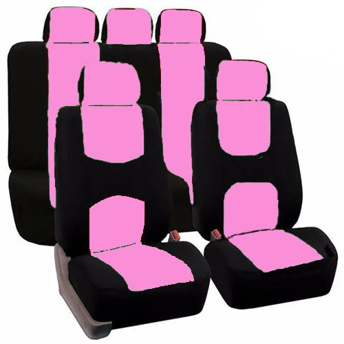 Высокое качество универсальный чехол для автомобильных сидений(полный комплект) Универсальный подходит для большинства автомобильных чехлов аксессуары для интерьера 6 цветов чехлы для сидений - Название цвета: 9pcs pink